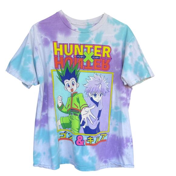 Hunter x Hunter Shirt Mens Large Tie Dye Anime Gon Killua Graphic Tee - Picture 1 of 8